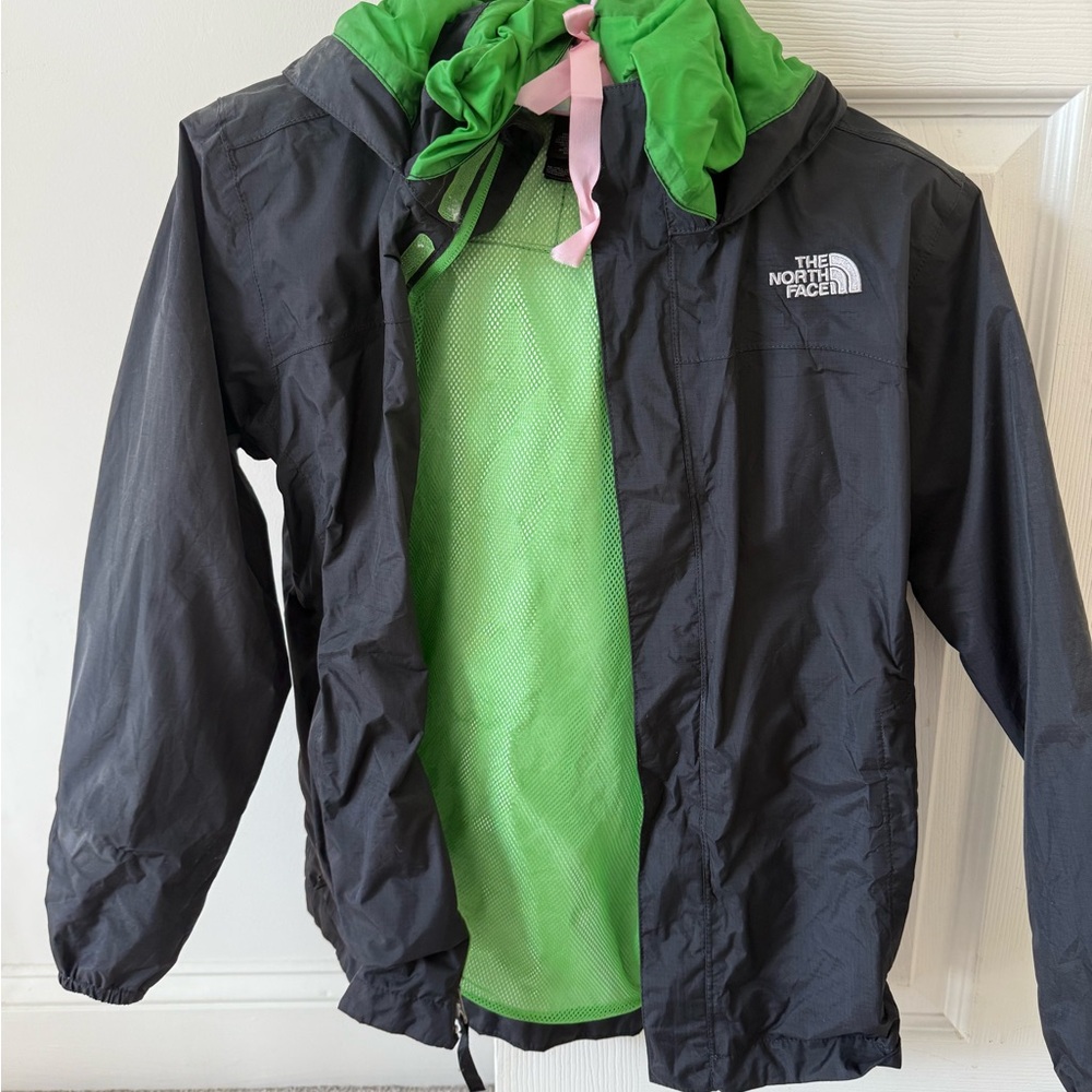 The North Face Kids Black and Green Jacket, size 10-12